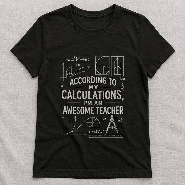 T-shirt Cute Math Formula Tee, Funny Awesome Teacher (Créateur téléchargé)
