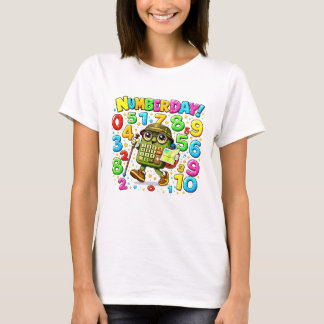 T-shirt Cute Maths Numbers Sloth Number Day T Shirt UK Kid