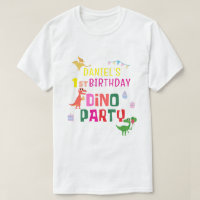 Cute Modern Dino Dinosaur fête d'anniversaire pour