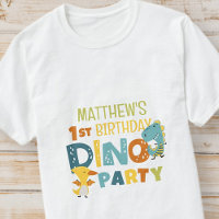 Cute Modern Dino Dinosaur fête d'anniversaire pour