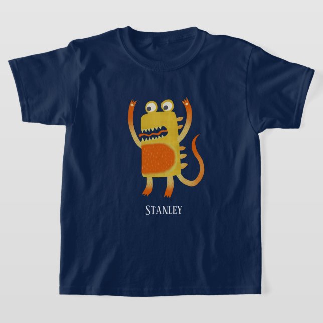 T-shirt Cute Monster Stanley Nom personnalisé (Poser)