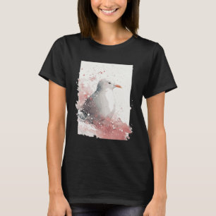 T-shirt Cute Mouette Japonaise Cerise Fleur Aquarelle Se