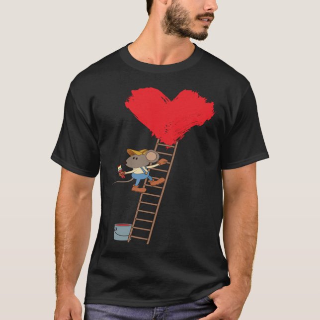 T-shirt Cute Mouse Heart (Devant)