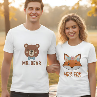 T-shirt Cute Mr. Bear Men's Matching Couple 