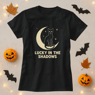 T-shirt Cute Mystique Lune Halloween Chat Noir