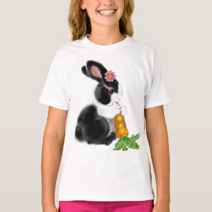 T-shirt Cute Néerlandais Baby Lapin Lapin Design de carot