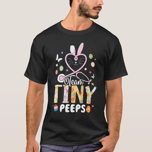 T-shirt Cute Nicu Picu L&d Infirmière Jour de Pâques Steth (Devant)