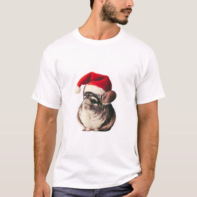 T-shirt Cute noël chinchilla (Devant)
