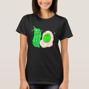 T-shirt Cute Oeufs Jambon Smile Face Brunch Petit-Déjeuner