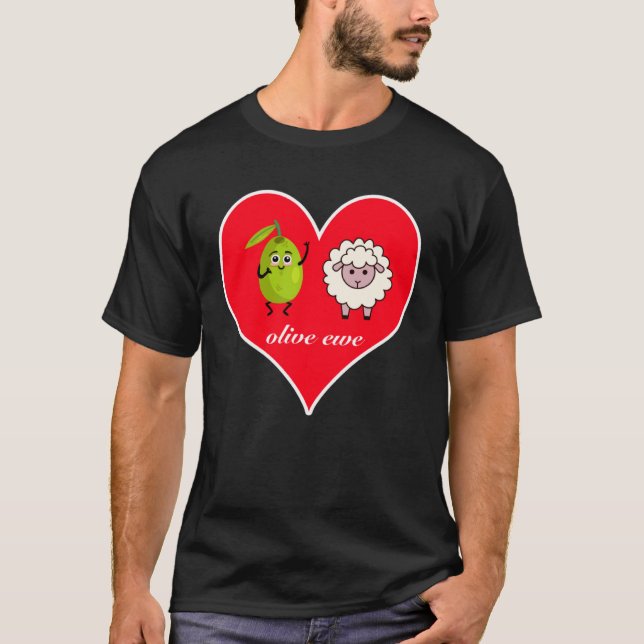 T-shirt Cute Olive Ewe  Tell Someone I Love You (Devant)