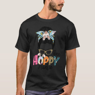 T-shirt Cute One Hoppy Tante Messy Bun Bunny Jour de Pâque