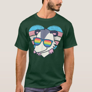 T-shirt Cute Opossum Pride Trans Flag Rainbow Sung L
