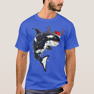T-shirt Cute Orca Killer Baleine Reindeer Père Noël Christ