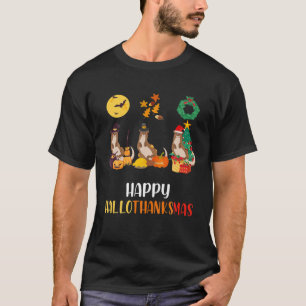 T-shirt Cute Otter Halloween Pup Noël Happy Hallothan