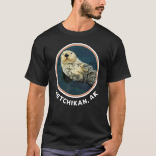 T-shirt Cute Otter Ketchikan Ak Coast Résident Pêcheur