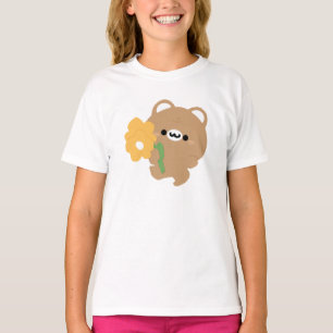 T-shirt Cute Ours Brown Romantique