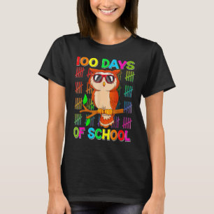 T-shirt Cute Owl 100e Jour De L'École 100 Jours Enseigneme