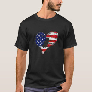 T-shirt Cute Owl American Flag Heart Usa Patriotic Pride 4