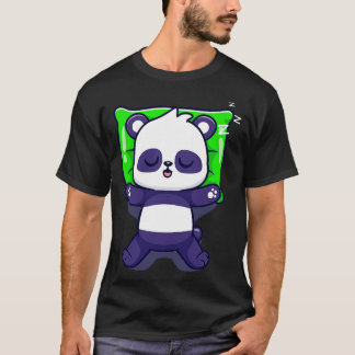 T-shirt Cute Panda Dormir sur le toon Coussin