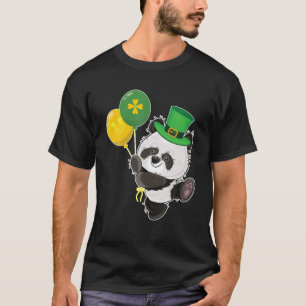 T-shirt Cute Panda Leprechaun Casquette Shamrock Lucky St 