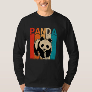 T-shirt Cute Panda Vintage Retro Garçons Filles Panda Anim