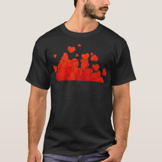 T-shirt Cute Paper Hearts Valentines Day 2022