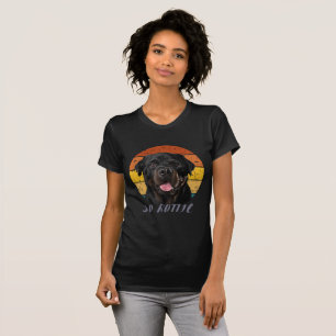 T-shirt Cute paw Retro Heart Rottie Dog Animaux animaux de
