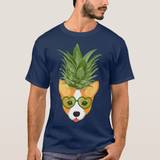 T-shirt Cute Pembroke Welsh Corgi Chien Ananas Filles
