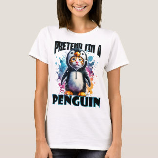 T-shirt Cute Penguin Design de chat pour les créations jou