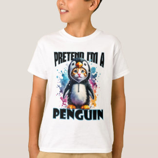 T-shirt Cute Penguin Design de chat pour les créations jou