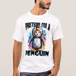 T-shirt Cute Penguin Design de chat pour les créations jou