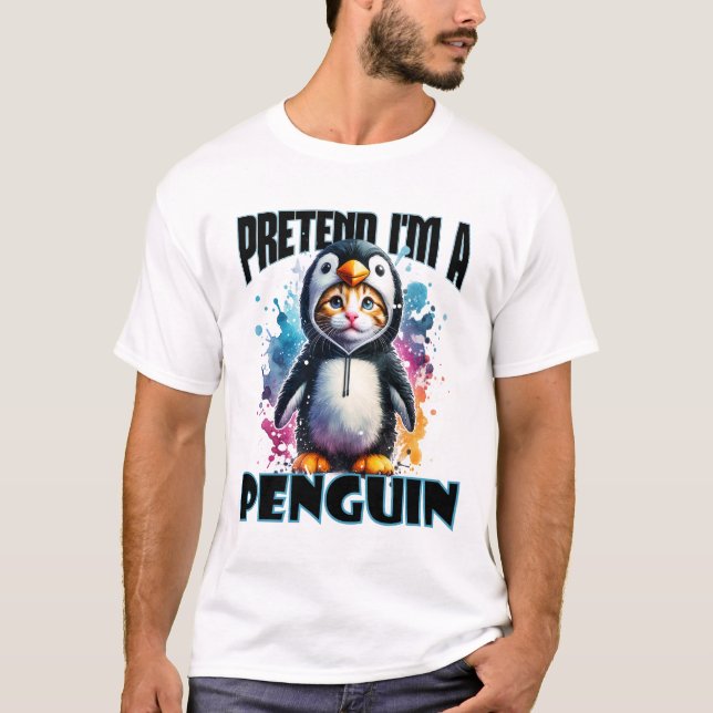 T-shirt Cute Penguin Design de chat pour les créations jou (Devant)