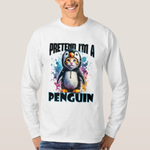 T-shirt Cute Penguin Design de chat pour les créations jou