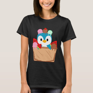 T-shirt Cute Penguin Ice Cream Love Zookeeper Animal Pengu