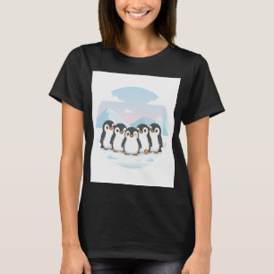 T-shirt Cute Penguin Squad Femmes
