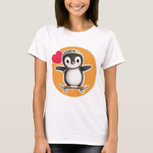 Cute Penguin with a stakeboard
