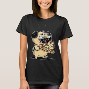 T-shirt Cute Pepperoni Pizza Carlin Calzone Chien Fast Foo