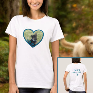 T-shirt Cute Personnalisé Chien Marcher Buddy Heart Photo
