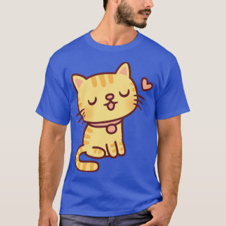 T-shirt Cute Petit Tabby Chat Orange