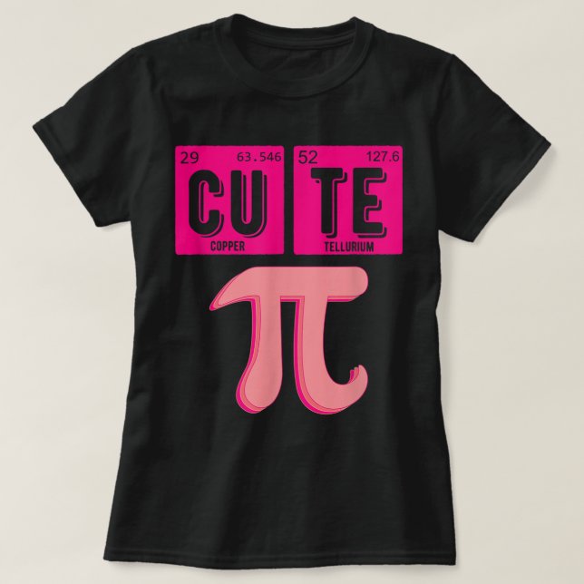 T-shirt Cute Pie Pi Day Cutie Math Périodique Pink mathe (Design devant)