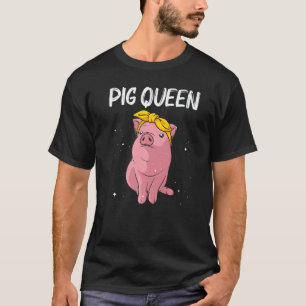 T-shirt Cute Pig For Women Girl Maman Pig Farmer Hog Swine