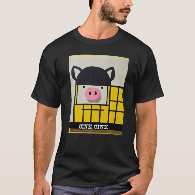 T-shirt Cute Pig Piggie Oink Oink  48 (Devant)