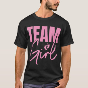 T-shirt Cute Pink Team Girl Genre révéler l'idée de la fêt