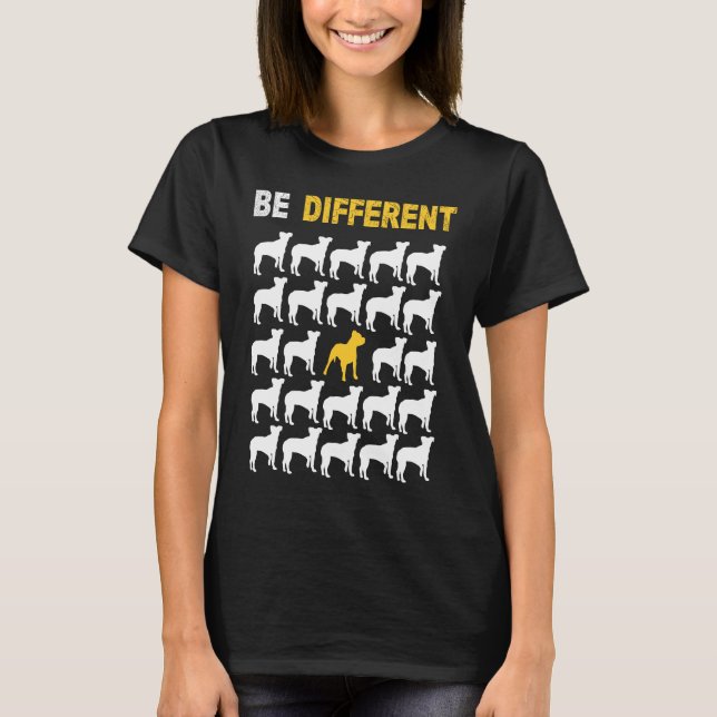T-shirt Cute Pit Bull Être Inspiration Différente (Devant)