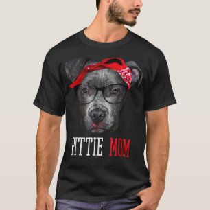 T-shirt Cute Pittie Maman Pitbull Amoureux de les chiens F