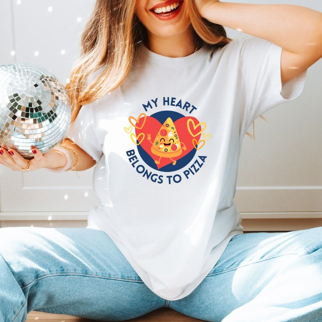 T-shirt Cute Pizza Love Funny Anti-Valentin cadeau (Créateur téléchargé)
