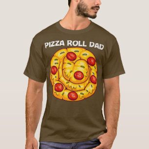 T-shirt Cute Pizza Roll Conception Pour Papa Hommes Pizza 