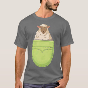 T-shirt Cute Pocket Agriturisine Animale Agriculture Mouto