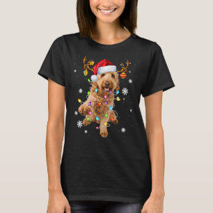 T-shirt Cute Poodle Chien éclaire Père Noël Hater