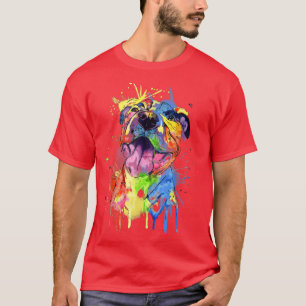 T-shirt Cute Pop Art Pit Bull Terrier Pitbull Amoureux des